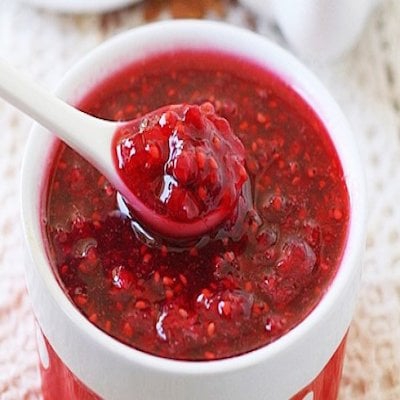 Начинка Крапивенская  Малиновая с кусочками фруктов и ягод термостабильная 14кг